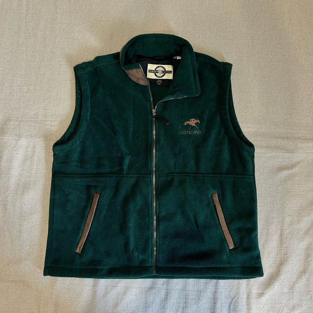 Vintage Green Keeneland Fleece Vest